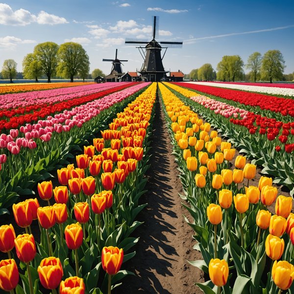 Comment choisir une croisière qui propose des visites des champs de tulipes aux Pays-Bas?